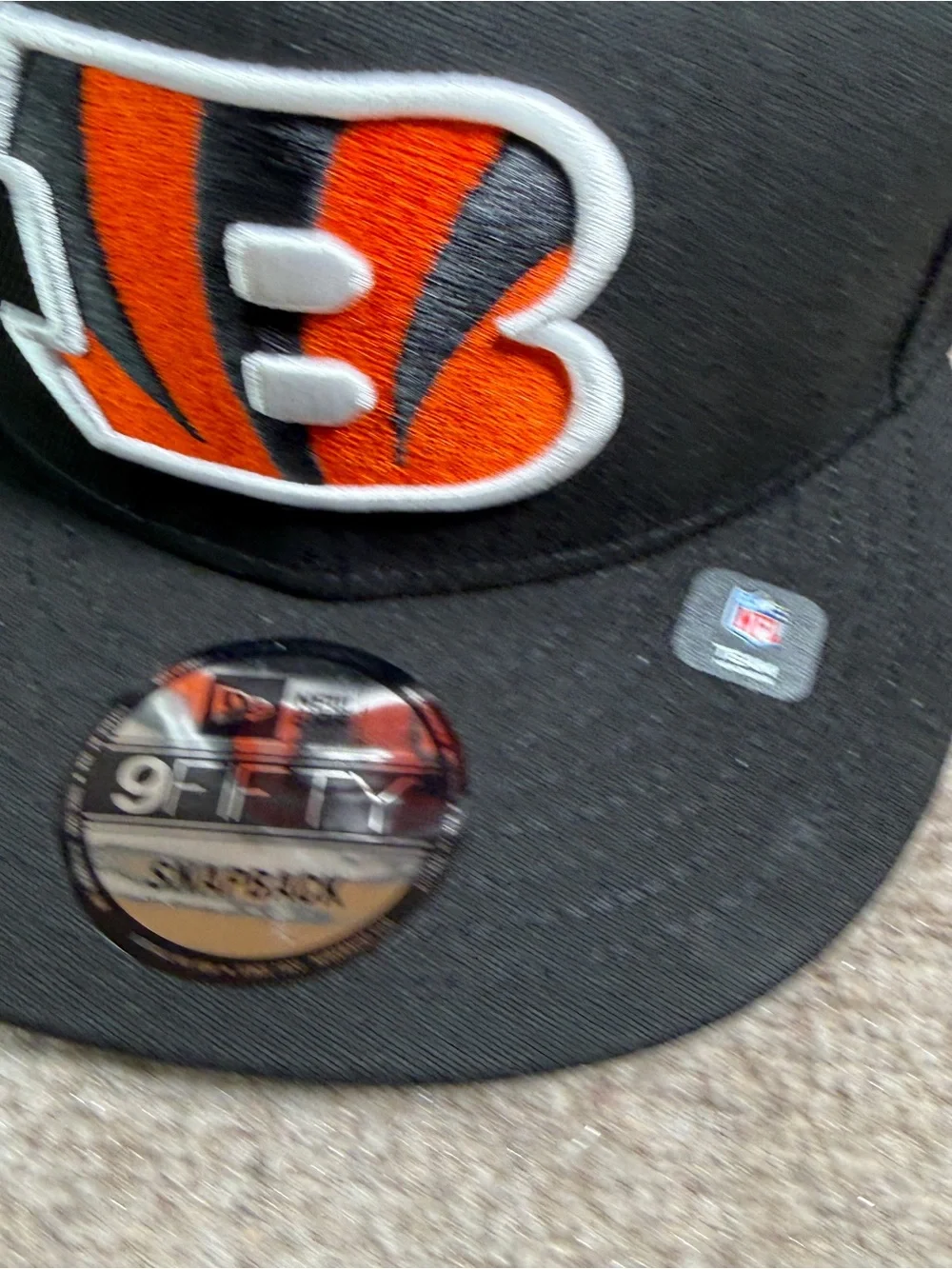 Cincinnati Bengals New Era 9Fifty SnapBack Hat Black Essentials Basic Cap NWT